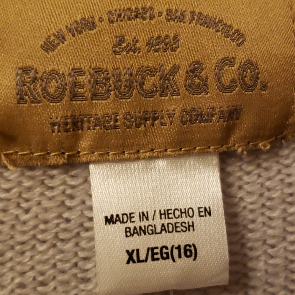 Roebuck & CO. Girls Pullover Gray Top. Size 16 - Picture 4 of 7